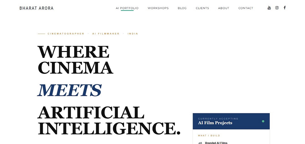 Bharat Arora Website Design